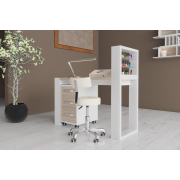 Маникюрный стол с подставкой для лаков и тумбой "Matrix"