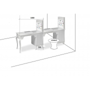 Двойной маникюрный стол 505