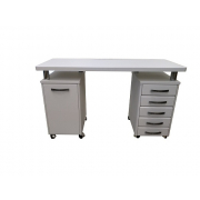 Стол маникюрный с 2 тумбами "ПТ-01"