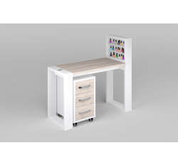 Маникюрный стол с подставкой для лаков и тумбой "Matrix"