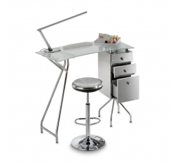 Стол маникюрный белый с вытяжкой 302LX